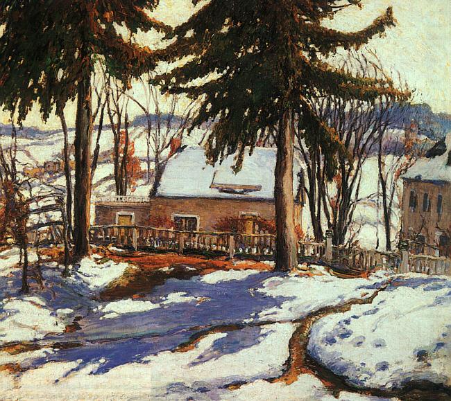 Charles Reiffel February Thaw, Silvermine Connecticut china oil painting image